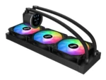 ⁦SAMA SM360 Black 360mm Liquid Water AIO CPU Cooler For Gaming PC Computer with Screen LCD Display⁩ - الصورة ⁦5⁩
