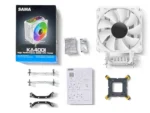 ⁦SAMA KA400I CPU Air Cooler 4 Heat Copper Pipe 120mm Cooling Fan Addressable RGB Aluminum⁩ - الصورة ⁦4⁩