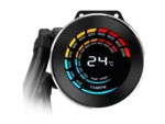 ⁦SAMA T360 Black liquid Cooler 360mm ARGB AIO Radiator LCD Temperature Display Screen CPU⁩ - الصورة ⁦3⁩