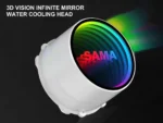 ⁦SAMA PS240mm Cpu Liquid Cooler ARGB 240 AIO With Infinity Mirror Aluminum PC⁩ - الصورة ⁦3⁩