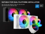 ⁦SAMA PS240mm Cpu Liquid Cooler ARGB 240 AIO With Infinity Mirror Aluminum PC⁩ - الصورة ⁦4⁩