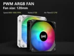 SAMA T360 White liquid Cooler 360mm ARGB AIO Radiator LCD Temperature Display Screen CPU - Image 3