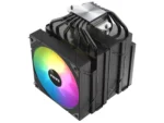 ⁦SAMA 6PDW ARGB Black CPU Air Cooler 120mm Cooling Fan⁩ - الصورة ⁦2⁩