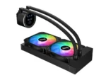 ⁦SAMA SM240 Black liquid Cooler 240mm ARGB AIO Radiator LCD Video Temperature Display Screen CPU⁩ - الصورة ⁦4⁩