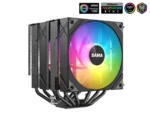 ⁦SAMA 6PDW ARGB Black CPU Air Cooler 120mm Cooling Fan⁩ - الصورة ⁦4⁩