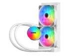⁦SAMA SI240 White Liquid Cooler 240mm AIO Radiator Addressable RGB PWM Fan CPU cooler for Intel AMD PC Case⁩ - الصورة ⁦4⁩