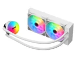 ⁦SAMA SI240 White Liquid Cooler 240mm AIO Radiator Addressable RGB PWM Fan CPU cooler for Intel AMD PC Case⁩ - الصورة ⁦5⁩
