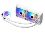 ⁦SAMA SI240 White Liquid Cooler 240mm AIO Radiator Addressable RGB PWM Fan CPU cooler for Intel AMD PC Case⁩ - الصورة ⁦8⁩