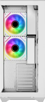 ⁦SAMA V Cool White Steel / Tempered Glass USB3.0/Type C ATX Full Tower Gaming Computer Case w/5 x ARGB Fans (Pre-Installed)⁩ - الصورة ⁦2⁩