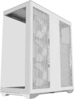 ⁦SAMA V Cool White Steel / Tempered Glass USB3.0/Type C ATX Full Tower Gaming Computer Case w/5 x ARGB Fans (Pre-Installed)⁩ - الصورة ⁦3⁩