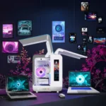 ⁦PowerTrain X-GAMERX Phantom Wings LCD Edition white⁩ - الصورة ⁦5⁩