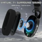 ⁦ATTACK SHARK L90 Foldable RGB Ultra-Light Tri-Mode Gaming Headset⁩ - الصورة ⁦6⁩