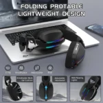 ⁦ATTACK SHARK L90 Foldable RGB Ultra-Light Tri-Mode Gaming Headset⁩ - الصورة ⁦4⁩