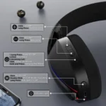 ⁦ATTACK SHARK L90 Foldable RGB Ultra-Light Tri-Mode Gaming Headset⁩ - الصورة ⁦7⁩