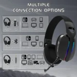 ⁦ATTACK SHARK L90 Foldable RGB Ultra-Light Tri-Mode Gaming Headset⁩ - الصورة ⁦2⁩