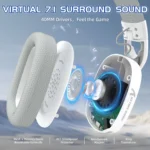 ⁦ATTACK SHARK L90 Foldable RGB Ultra-Light Tri-Mode Gaming Headset⁩ - الصورة ⁦3⁩