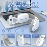 ⁦ATTACK SHARK L90 Foldable RGB Ultra-Light Tri-Mode Gaming Headset⁩ - الصورة ⁦4⁩