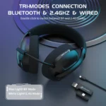 ⁦ATTACK SHARK L80 Ultra-Light Tri-Mode Gaming Headset⁩ - الصورة ⁦2⁩