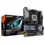 GIGABYTE B650 EAGLE AX Motherboard – AM5, DDR5, PCIe 5.0, Wi-Fi 6E, 12+2+2 VRM, 3× M.2, USB 3.2 Gen2, Smart Fan 6, Q-Flash Plus, ATX