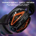 ⁦ATTACK SHARK L60 Ultra-Light Tri-Mode Gaming Headset Black⁩ - الصورة ⁦3⁩