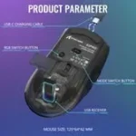 ⁦ATTACK SHARK X2PRO Wireless Gaming Mouse with Charging Dock black - Image 7