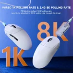 ⁦⁦ATTACK SHARK X8PRO Ultra-Light Wireless Gaming Mouse & C06ULTRA Cable black⁩ - الصورة ⁦7⁩