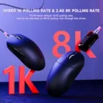 ⁦⁦ATTACK SHARK X8PRO Ultra-Light Wireless Gaming Mouse & C06ULTRA Cable black⁩ - الصورة ⁦5⁩