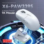 ⁦ATTACK SHARK X6 Three Modes Gaming Mouse With Charging Dock WHITE⁩ - الصورة ⁦4⁩
