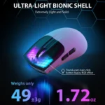 ATTACK SHARK X5 Wireless Gaming Mouse White + Black - Image 5