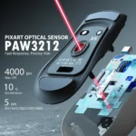 ATTACK SHARK X5 Wireless Gaming Mouse White + Black - Image 6