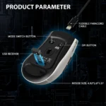 ATTACK SHARK X5 Wireless Gaming Mouse White + Black - Image 4