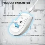 ⁦⁦ATTACK SHARK X5 Wireless Gaming Mouse White⁩ - الصورة ⁦5⁩