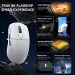 ⁦ATTACK SHARK R6 Ultralight 39g Wireless 8K PAW3950MAX Gaming Mouse black⁩ - الصورة ⁦5⁩