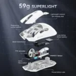 ATTACK SHARK R1 Wireless Gaming Mouse White - Image 5
