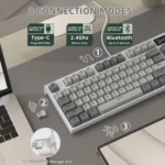 ATTACK SHARK K86 Wireless Mechanical Keyboard white - Image 6