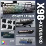 ⁦ATTACK SHARK X98 Full-size Wireless Mechanical Keyboard⁩ Black - Image 3