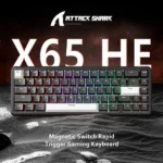 ⁦⁦ATTACK SHARK X65 HE Magnetic Switch Rapid Trigger Keyboard black⁩ - الصورة ⁦9⁩