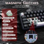 ⁦⁦ATTACK SHARK X65 HE Magnetic Switch Rapid Trigger Keyboard black⁩ - الصورة ⁦3⁩