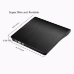 ⁦Slim External DVD RW CD Writer Drive Burner‏⁩ - الصورة ⁦5⁩
