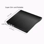 ⁦Slim External DVD RW CD Writer Drive Burner‏⁩ - الصورة ⁦2⁩