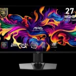 msi MAG 274QP QD-OLED X24 27-Inch WQHD Gaming Monitor, 2560 x 1440 Quantum Dot OLED Panel, 240Hz, 0.03ms, Adaptive-Sync, HDMI2.1, DP 1.4a, Tilt/Height Adjustable, Black