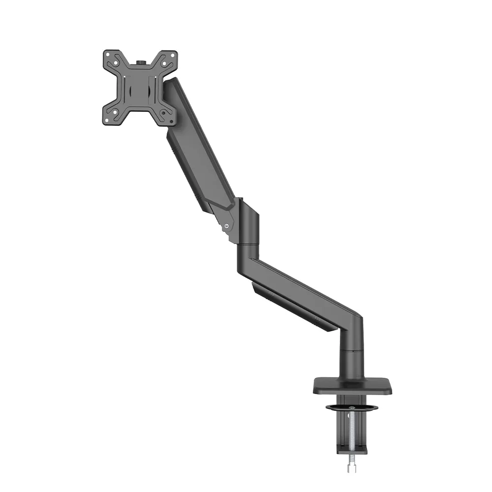 ستاند شاشة احادي KHCOOHOO Aluminum Gas Spring Arm Monitor Mount Black Precision Adjustment 17-32 Inch VESA 75/100 9KG Load 45 Tilt Stock