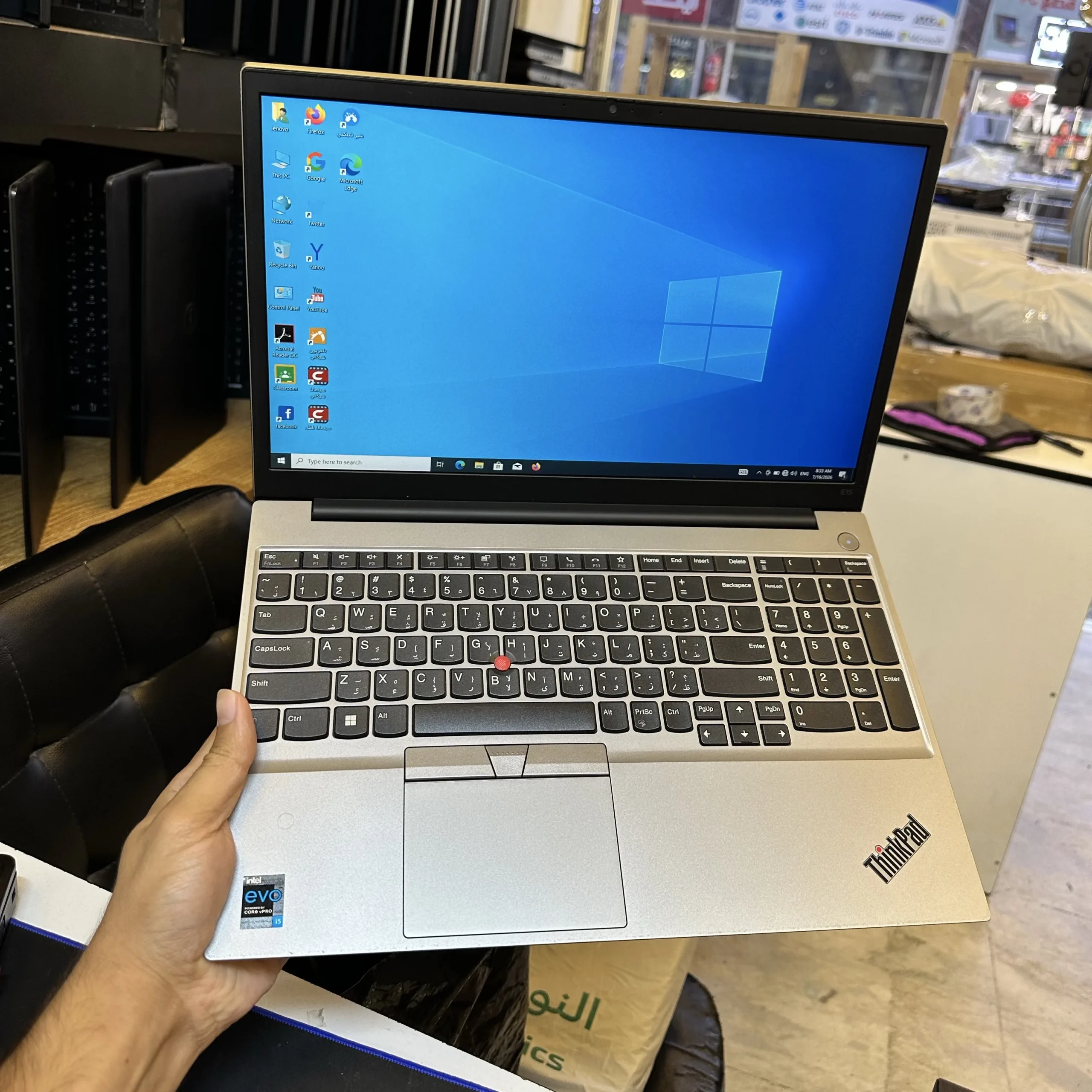 Lenovo E15 ci5 12th ram 8 ssd 256 15.6