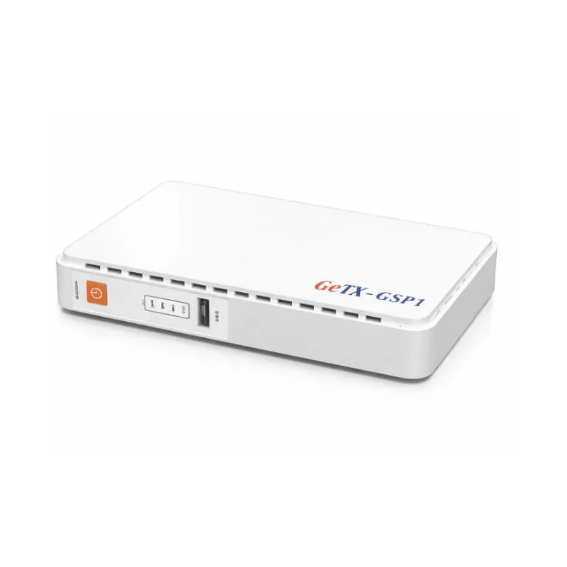 GeTX GSP1 Mini DC UPS Battery Backup for Wireless Router, Modem, LED Light. GeTX GSP1 Mini DC UPS Battery Backup for Wireless Router, Modem, LED Light.