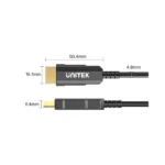 ⁦UNITEK 4K 60Hz HDMI Fiber Optic Cable C11072BK-20M⁩ - الصورة ⁦3⁩