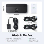 ⁦UGREEN UG-15705 USB 3.0 Computer Sharing Switch 2-in-4 Hub⁩ - الصورة ⁦3⁩