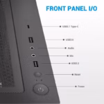 SAMA V40 ATX Mid Tower PC Case (With 6 Pre-Installed ARGB Fans) - Black