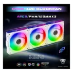 ⁦Jungle Leopard Interstellar V3 ARGB 120mm Reversible (3-Pack Fans) – White⁩ - الصورة ⁦3⁩