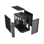 Jungle Leopard AS-01 Mid Tower ATX Case (Without Fans) – Black
